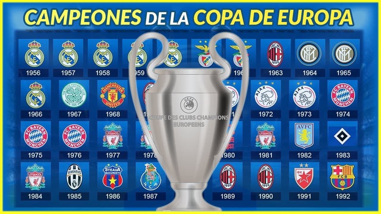 Todos Los Ganadores De La Champions En La Historia