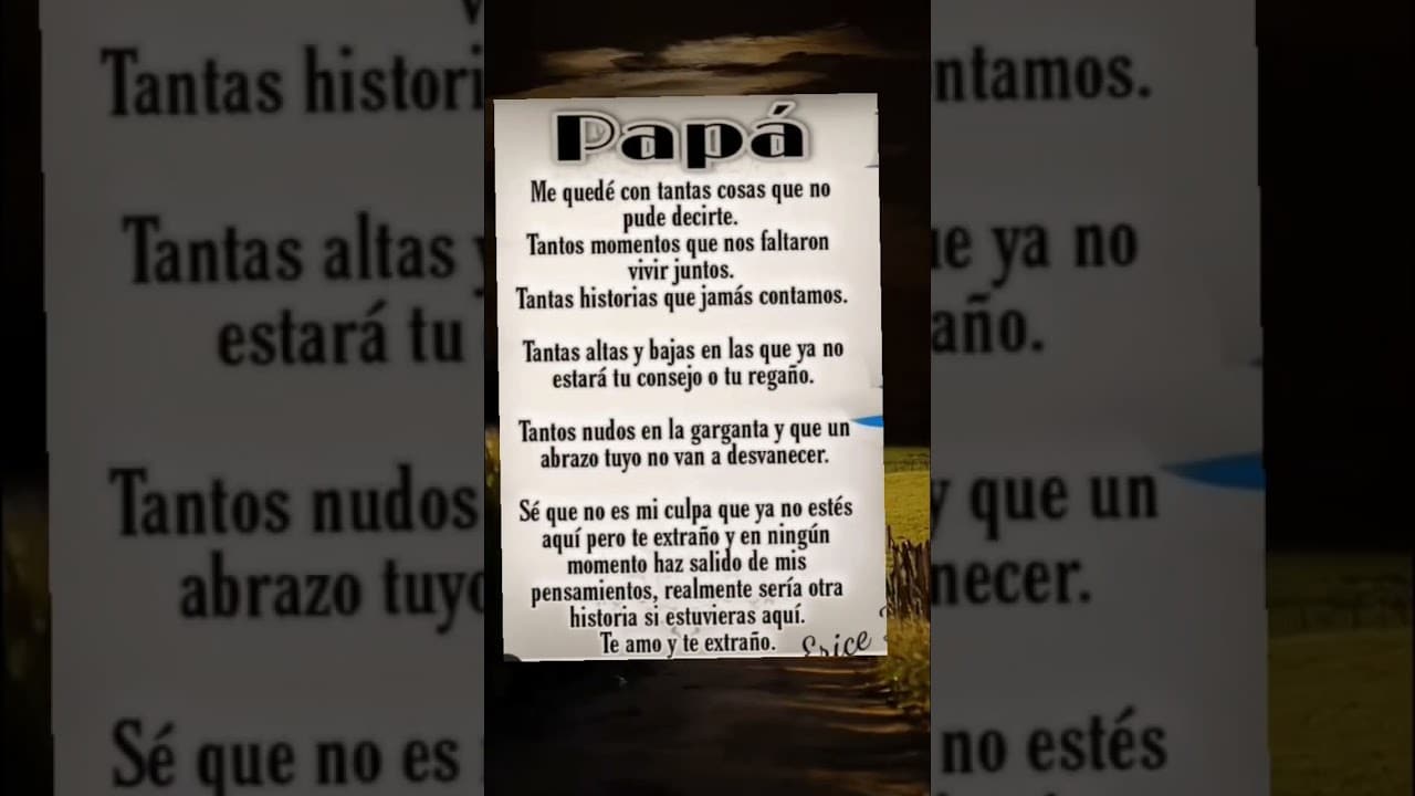 Carta Para Mi Papá Que Lo Haga Llorar Venezuela